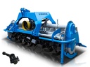 Freză de tip greu, cu granulometru și schimbător de viteze manuală 4 trepte, cu sistem hidraulic de deplasare, pentru tractoare medii Solis, LS, Landini, New Holland - suprafață de lucru 180 cm.