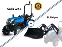 Tractor mic | Mini pentru viticultură și pomi fructiferi | Motor Mitsubishi | Cu levier lateral de viteze SOLIS - YANMAR S26+ combinat cu cupă frontală FL400pro