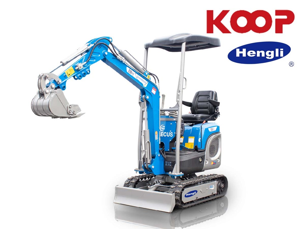 [10000405] Excavator mic pe șenile 1000kg, Diesel, cu linie ciocan EB10