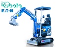 Excavator mic pe șenile 1.2T, Diesel Kubota, cu rotație braț, șenile pliabile și linie ciocan EB12-XL