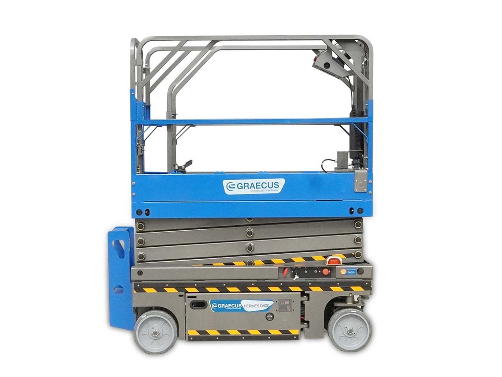 Platformă de lucru foarfece cu înălțime de lucru 14 m și capacitate de ridicare 320 kg. Platformă de lucru cu deplasare și ridicare electrică