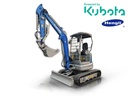 Miniexcavator 4T, Kubota Diesel, cu rotație braț, manete laterale de comandă și linie hidraulică EB40-PRO