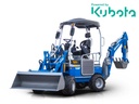 Mini încărcător articulat pe roți cu excavator 4×4 4WD | Poziție operator rotativă 180° cu joystick-uri integrate | Kubota | BLD2300