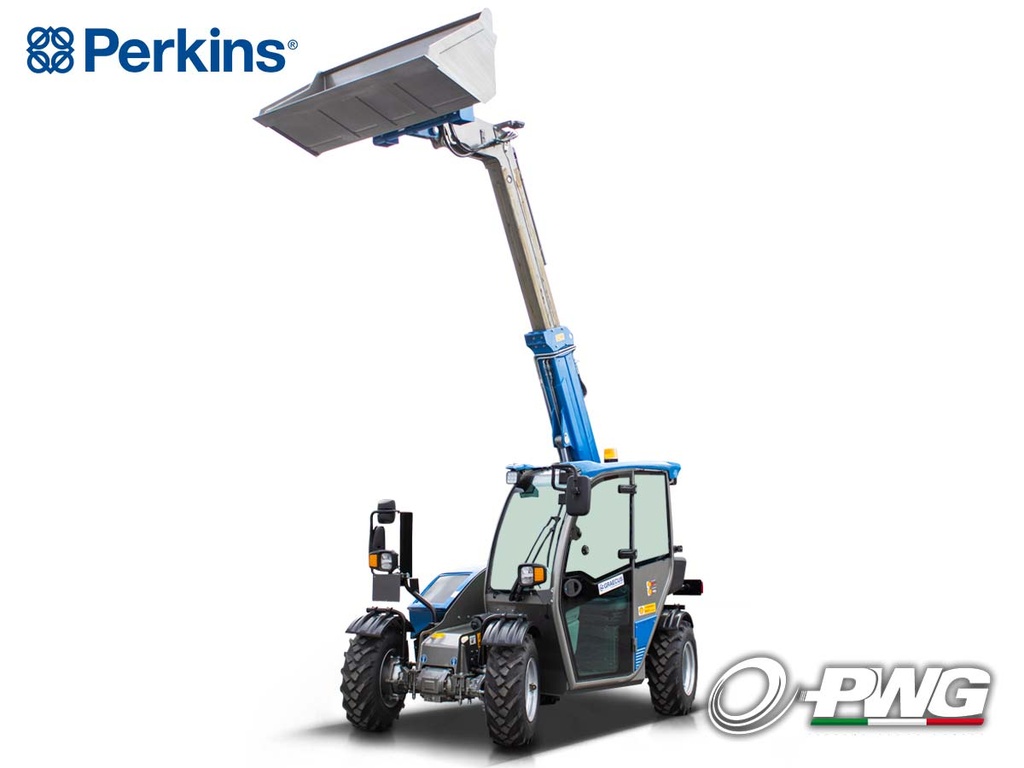 [10000771] Încărcător telescopic cu furci 4×4 4WD | Ridicare maximă 4m | Capacitate de încărcare până la 1,4T | Transmisie hidrostatică cu direcție tip crab T13.4 Perkins