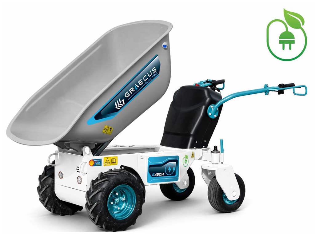 [10000961] Mini excavator electric cu cupă profundă, capacitate maximă de încărcare 473 kg, răsturnare electrică rapidă și frână electro-hidraulică E450H