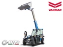 Platformă elevatoare telescopică 4x4 cu tracțiune integrală | Motor Yanmar de 44 CP la 3000 rpm | Înălțime maximă de ridicare: 4 m | Capacitate de încărcare până la 1,4 tone | Cabină cu aer condiționat | Sistem hidraulic de propulsie și direcție cu cabluri spiralate.