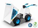 Mini dumper electric articulat | 4×4 4WD | Capacitate de încărcare utilă 300 kg | Putere motor 3000W/48V | Baterie litiu 48V 32Ah | Basculare electrică | Anvelope gazon