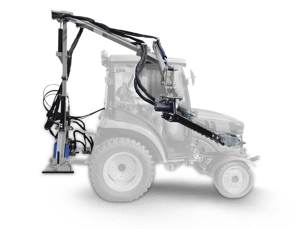 [10000120] Telescopic tocător de vegetație - motocoasă cu bară de tăiere pentru tractor, cu funcționalitate de deplasare laterală față de operator LK160S