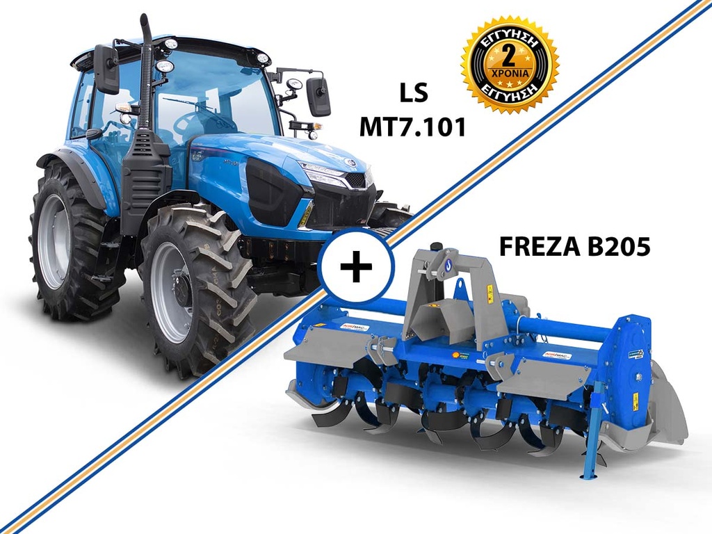 [11000020] Tractor LS MT7.101, 122 CP, 4x4, motor Iveco de 3595 cc, combinat cu freza Graeus B205.
