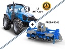 Tractor LS MT7.101, 122 CP, 4x4, motor Iveco de 3595 cc, combinat cu freza Graeus B205.