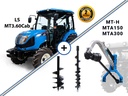 Tractor nou cu cabină LS MT3.60, 72 CP, pentru lucrări viticole și de pomi fructieri, combinat cu graecus Dril MT-H și două aride MTA150&300.