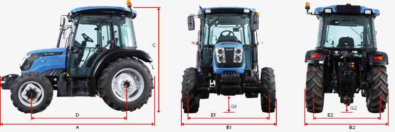 [AUTO-SKU-23981] Tractor cu cabină semi-standard | 4x4 | 3067 cc | Solis S50cab