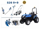 Tractor mic cu reversă | Mini echipament pentru viticultură și pomi fructiferi | Motor Mitsubishi | SOLIS – YANMAR S26 9+9 + Pachet cadou IONIS + Plug DIA6 + Pompă ERGON WP50