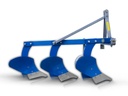 Arat-plug de trei puncte, pentru tractor cu roți de 280 mm, TRA10.