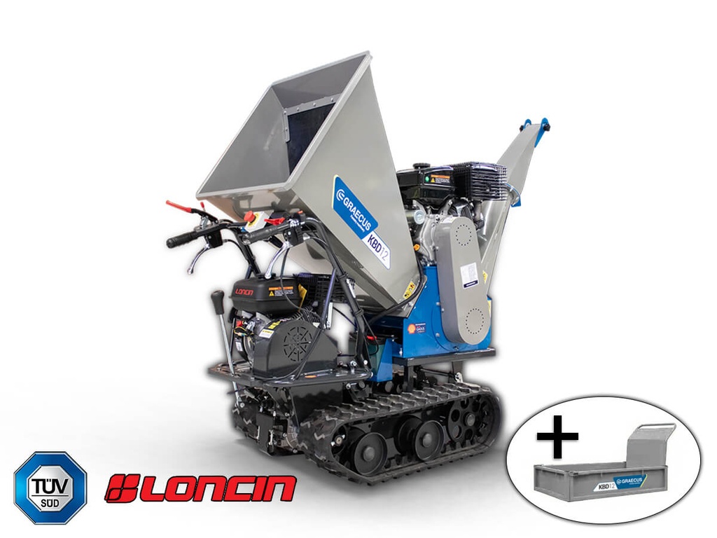 [10000291] Tăietor de ramuri cu benzină, pe șenile | Loncin 15 CP KBD12