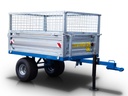 Remorcă pentru tractor cu sistem mecanic de răsturnare, capacitate 1000 kg, pară galvanizată MT1000-M
