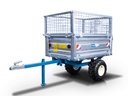 Remorcă pentru tractor cu sistem mecanic de răsturnare, capacitate 600 kg, pară galvanizată MT600-M