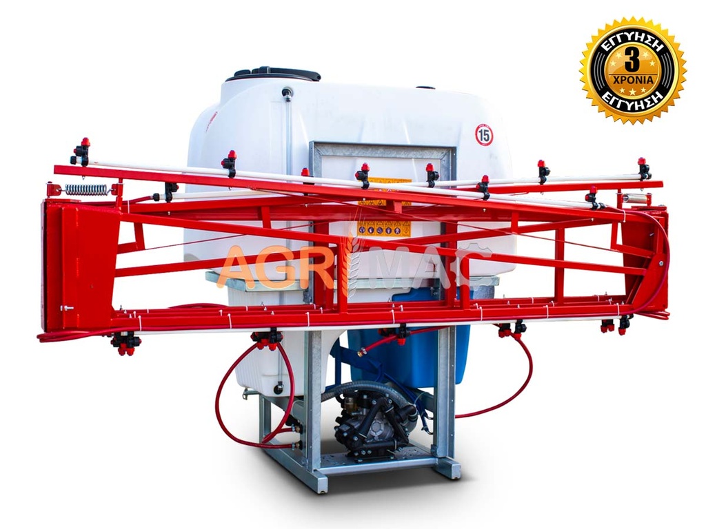 [10000467] 700L/12m Rănitistic-Pulverizator cu 3 rezervoare, montat pe bară de 12 metri, PA700+AD12