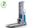 Transpaletă semi-electrică ridicătoare 1T | ridicare electrohidraulică Duplex 3000mm | Baterie 12V100AH