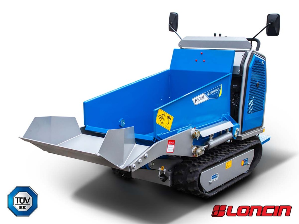 [10000646] Dumper hidrostatic pe șenile cu încărcător frontal și basculare hidraulică H500FL