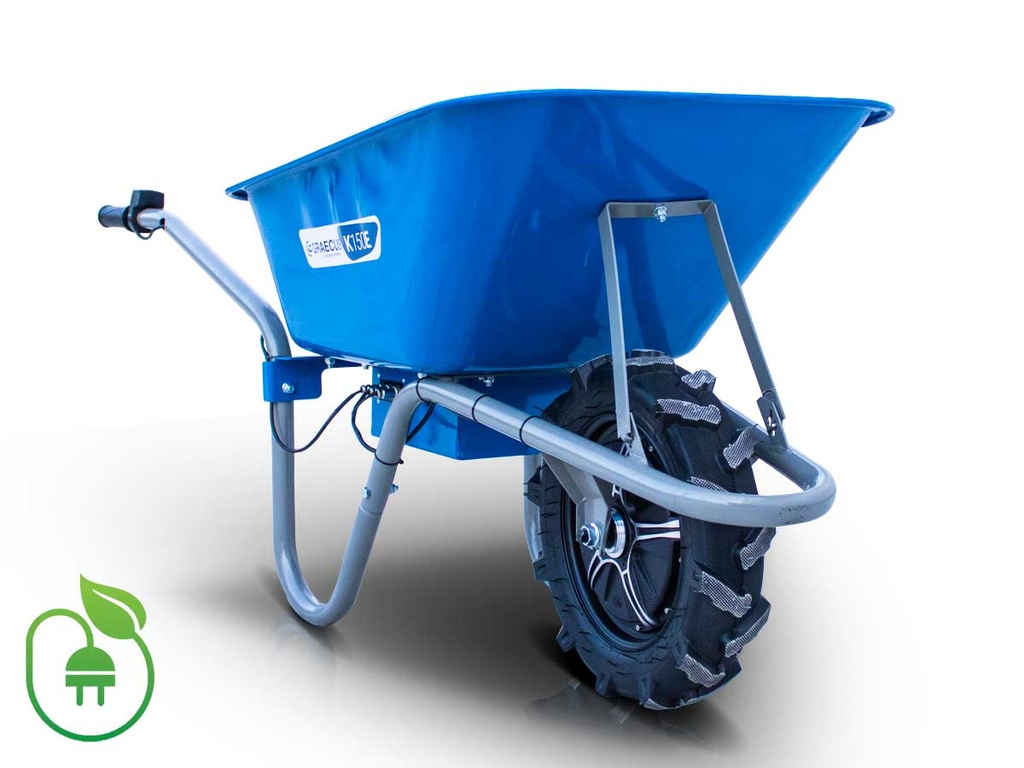 [10000338] K150E Cărucior electric autopropulsat pentru construcții-grădină 150Kg, 24V DC putere motor, baterie 500W, capacitate baterie 288Wh