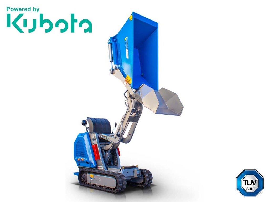 [10000350] Dumper Diesel Kubota, hidrostatic cu încărcător și basculare înaltă 800kg HT800FL-PRO