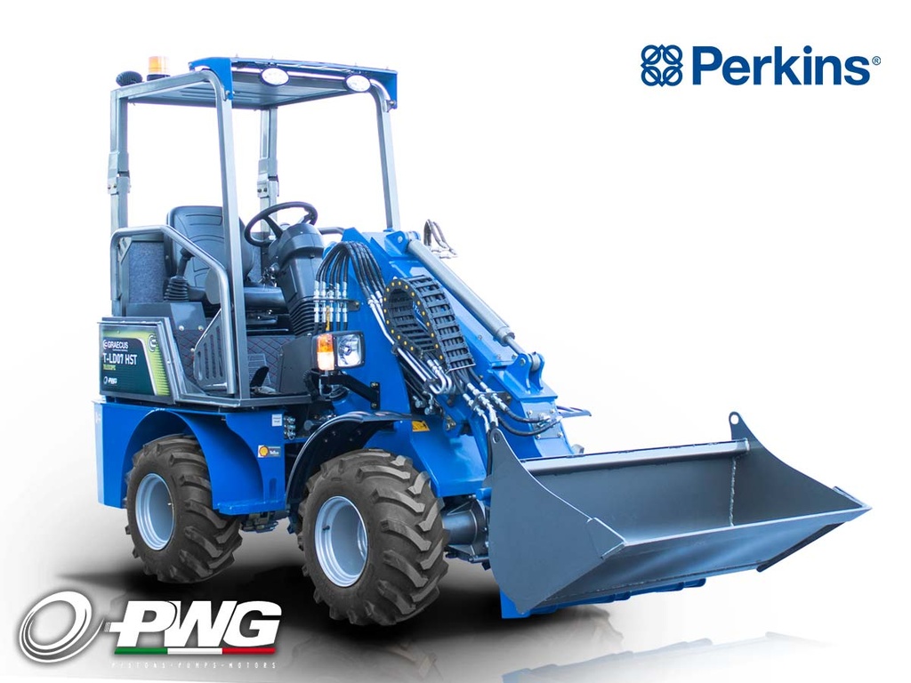 [10000860] Mini încărcător telescopic hidrostatic pe roți 4×4 4WD | T-LD07 HST Perkins