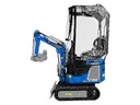 Sistem complet de acoperire cabină (Enclosure) pentru mini excavatorul EB07, pentru protecție împotriva ploii, vântului și prafului în utilizare exterioară.
