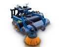 Aspirator hidraulic de curățenie cu dublu sistem, cu perie laterală suplimentară de refacere și cupă HYGIEIA H180-P